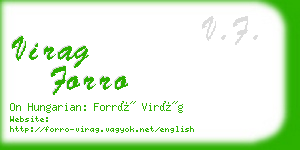 virag forro business card